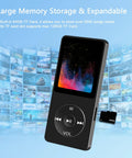 64GB MP3 Player With Bluetooth Portable HiFi Lossless Music Player featuring large storage and expandable 128GB capacity.
