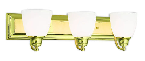 Dope Polished Brass Bath Vanity Light With Satin Opal Glass, Transitional Design Fixture For Modern Bathrooms, Durable Steel Construction, Bright Yet Soft Glow To Elevate Your Space