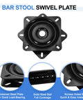 Two Pack 5 Inch Bar Stool Swivel Replacement Base Plate With 360 Degree Turntable And Square Ball Bearing For Recliners Or Tables Easy Install Black 125x125x18mm black steel swivel plate with slotted mounting holes