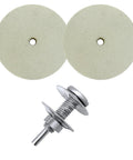 Transform Your Bench Grinder With These Heavy Duty 6 Inch Hard Felt Buff Wheels and half inch arbor adapter for polishing.