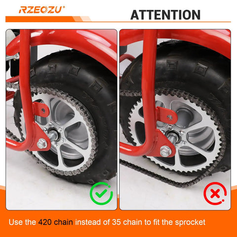 50 Tooth Rear Sprocket For 420 Chain Compatible With Coleman CT100U CC100X RB100 Baja DB30 Mega Moto MMB80 MMB105 Motovox MBX10