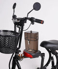 Tough As Nails Universal Electric Vehicle Charger Cover Featuring Waterproof Connector Housing And Smart Thermal Venting For Reliable Outdoor Plug And Port Protection on bike seat with basket.