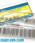 Slick Stainless Steel Watch Band Spring Bar Pins Kit With Removal Tool 360 Pieces 1.5mm Diameter with various pin sizes