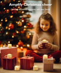 Child with Battery Operated Timer Tea Lights With Built In 6 Hour Timer Auto On Daily Flameless Led Tealight Votives for holiday decor