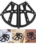 Two Pack Heavy Duty Black Iron Cabinet Hinges With Flip Design for smooth operation, concealed metal hardware for shoe storage frames