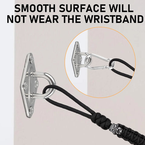 Wall Mount For Resistance Bands With Hooks Space Saving Home Gym Anchor For Fitness Bands And Suspension Training Organize Equipment Efficiently In Small Spaces Durable Steel Construction Includes 12 Pack, showing installation detail.