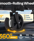 Collapsible Wagon Cart With All-Terrain Wheels, Lightweight Portable Folding Utility Wagon For Groceries, Smooth-rolling wheels close-up