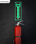 Fire Extinguisher Sign Sticker Set Of 36 4 By 12 Inch 5 Mil Vinyl Self Adhesive Weatherproof Bright Red And White Photoluminescent