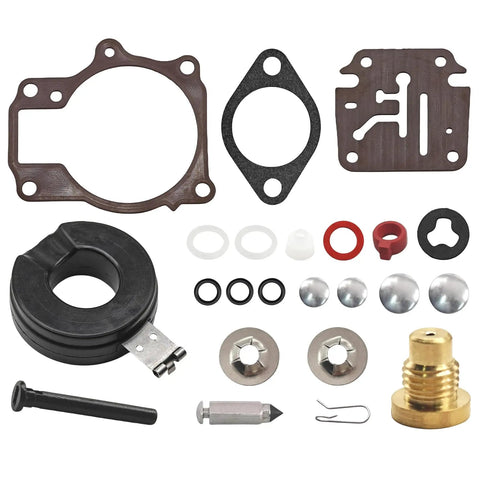 Carburetor Rebuild Kit Three Pack For Johnson Evinrude OMC Outboard Motors 18 To 75 HP Go To Carb Kit With 396701 398729 18 7042 9 37105 Gasket Seals And All Needed Parts For Quick Reliable Tune Ups