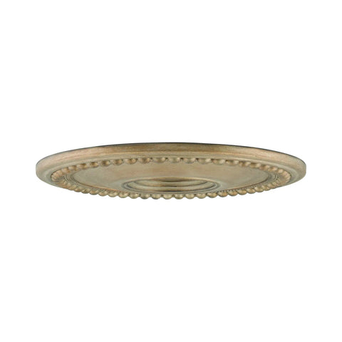 Wingate Ceiling Medallion Hand Painted Antique Silver Leaf 1.5H By 20Dia Transitional Ceiling Decor in side view