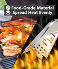 Grill Replacement Parts Kit For Nexgrill 4, 5 And 6 Burner Grills with heat shield plate over flames, food grilling