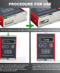 Portable Surface Roughness Tester Gauge With 0.01 μm Precision Provides Ra Rq Rz Rt Measurements From 0.05 To 15 μm And 0.1 To 50 μm, Profilometer Style Tool For Pro Grade Accuracy On Metal And Plastic Surfaces Real World Ready With Easy Readout showing setup procedure.