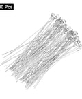 Stainless Steel Eye Pins 200 Pieces 0.8mm 22 Gauge 70mm Flat Headpins For Jewelry Making DIY Beads Necklaces Earrings Bracelets Bead Links Silver Perfect For Creating Bold Dangle Jewelry, 200 pcs silver eye pins