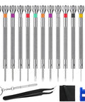 13 Piece Professional Watch Screwdriver Set With Micro Precision Bits for Eyeglasses, Jewelry, Computer and Phone Repair displayed