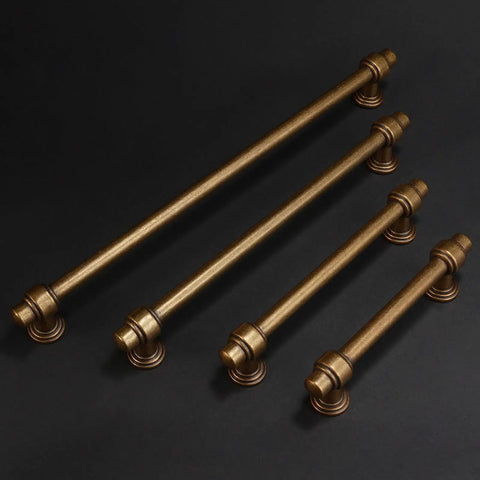 Four Twenty Pack Antique Brass Kitchen Cabinet Handles Six And A Quarter Inch Center To Center 160mm Vintage Drawer Pulls Aged Gold Bronze