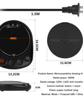 Always Keep Your Daily Grind Nice And Toasty With This Electric Coffee Mug Warmer Featuring Five Heat Settings Plus A Sleek Touch Pad Auto Shut Off Keeps Your Office Setup Secure, showing detailed measurements and design.