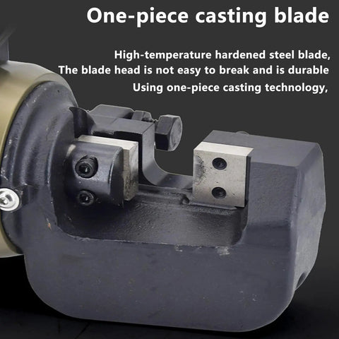 Heavy Duty VgtHK Electric Rebar Cutter With Hydraulic Bender And Straightening Module one-piece casting blade close-up.