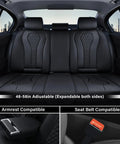 Dope Leather Car Seat Covers Full Set For Front And Back Seats, Black Waterproof Seat Protector And Leather Upholstery Shield