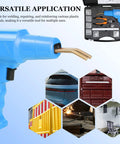100W Portable Plastic Welding Tool for Car Bumpers and Auto Body Repair shown with applications and case
