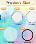 100 Set 58mm Button Maker Kit With Metal Shells Transparent Film Back Covers And Black Rings For DIY Button Keychains