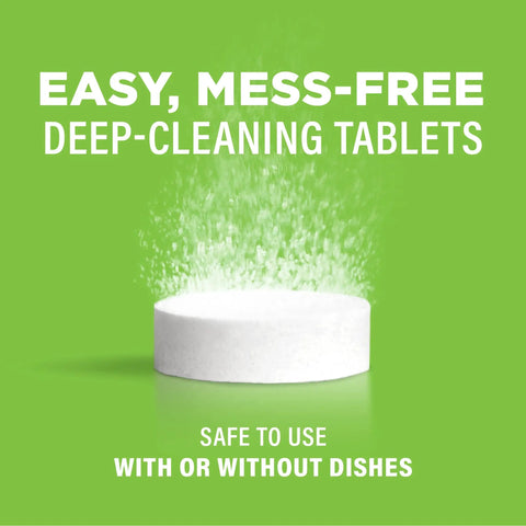 Odor Buster Dishwasher Cleaner That Fights Bacteria, Limescale And Mineral Deposits Inside The Pump, Tub And Hoses tablet on green