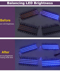 120Ft SMD5050 RGB Storefront LED Lights With Smart Bluetooth Control 240 LEDs Waterproof Module Kit, brightness balance