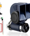 Badass Snail Air Horn Pumps Out Straight Up Knockout Volume For Trucks Cars And Bikes Featuring Built In Air Pump With Ready To Rock 12 Volt Wiring Relay Harness For Plug Play Installation components with air horn and wiring harness.
