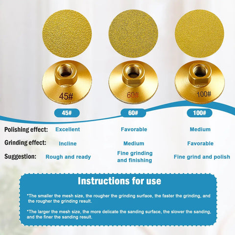 3 Pack 2 Inch Diamond Grinding Cup Wheel Set For Angle Grinders Brazed Flat Grinding Heads product comparison chart