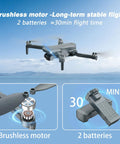 Foldable 1080P FPV Drone With Camera For Grownups, Beginners And Kids, Voice Control, Gesture Selfie, two batteries shown