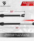 Adjustable Boat Transom Saver For Outboard Motors With Composite Head Transom Support 23 to 35 inches shown on scale
