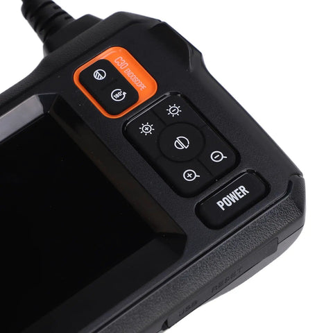 Close-up of buttons on Industrial Endoscope Borescope 1080P HD With 8mm Lens Pipe Inspection Camera 4.3 Inch IPS Screen 16.4 Ft Cable