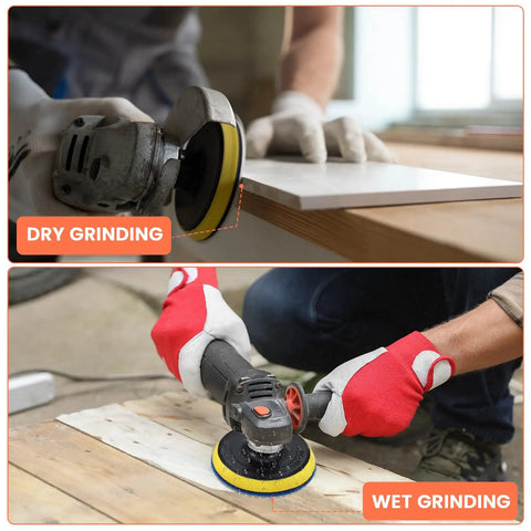 Snag This Awesome Twenty Pack Of Four Inch Wet Dry Diamond Polishing Pads Set Perfect For Grinding To Mirror Shine On Granite Marble Quartz Concrete Stone Includes All Grits Thirty To Ten Thousand Backer Pad Adapter And Wool Disc used for dry and wet grinding on stone surfaces.