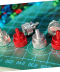 Red Aluminum Alloy Computer Case Thumbscrews 10 Pack, Knurled DIY Replacement Screws for PC Chassis PCI Slot and Motherboard Accessories
