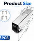 Product size for Quickest Sagging Door Fix Smooth Glide Upgrade For Heavy Drawers And Sliding Gates Rock Solid Silver Side Mount Non Swivel Low Profile Caster Wheels.