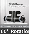 1/4 Inch Push To Connect Valve Set For Pneumatic Air Lines And Slick Quick Connect Tubing Fittings Ball Valve Union Tool Free Assembly