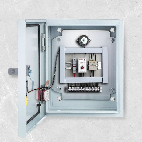 Outdoor Waterproof Stainless Steel Electrical Junction Box 250x300x140mm Wall Mounted Control Panel Enclosure open view