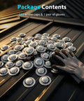 Stainless Steel Roofing Screw Caps Quick Fix for Roof Leaks, Cover Old Screw Heads with One Easy Install, 100 caps and gloves on roof