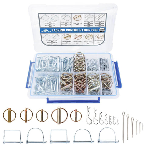 360 Piece Heavy Duty Pin Kit For Trailers Tractors Trucks Mowers And Farm Equipment Built Tough With Hitch Pins R Clips