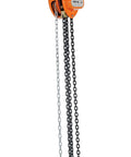 Low Headroom Chain Hoist With Push Trolley For Tight Spaces, Built Like A Workhorse, Heavy Duty Steel Construction, 2000 Lb Capacity