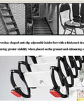 Heavy Duty Electric Telescoping Attic Ladder Pull Down From Ceiling With Remote Control safety features with anti-slip feet for stability.