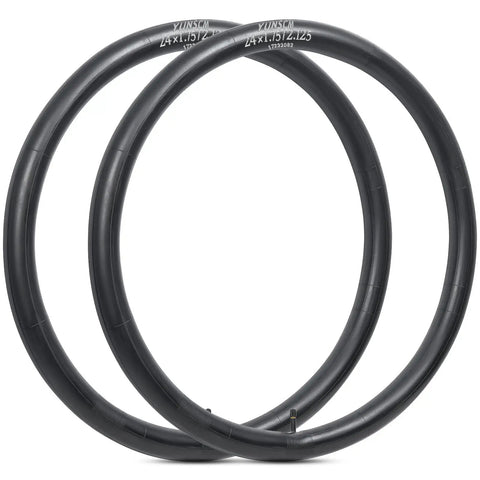 Two Pack 24 Inch Bike Inner Tubes 24x1.75 To 24x2.125 With 32mm Schrader Valve Durable Butyl Rubber For 24 Inch Tires