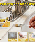 Application of Heavy Duty Roof Sealant Waterproof Invisible Coating That Knocks Out Humidity Keeps Your Entire Home Dry As A Bone While Shutting Down Stubborn Sink Leak Spots Today on sink edges.