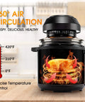 Air Fryer Lid For Pressure Cooker 6 Quart And 8 Quart Turn Your Electric Pressure Cooker Into Air Fryer With 8 Presets display
