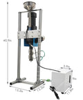 Heavy Duty Filament Extruder For 3D Makers That Cranks Out Legit 0.6 Inch Tube with metal frame and electric components.