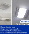 Replacement Exhaust Fan Light Lens S53740000 for Broan Nutone Vent Fans installed on ceiling