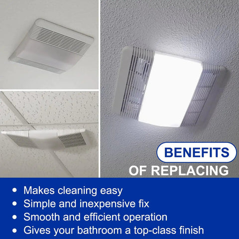 Replacement Exhaust Fan Light Lens S53740000 for Broan Nutone Vent Fans installed on ceiling