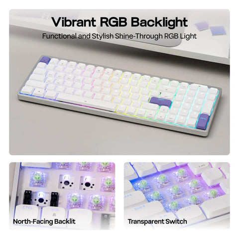 Premium Low Profile Aluminum Mechanical Keyboard With Full Via Programming Hot Swappable Switches Compact One Zero Layout Built For Streamers Crushing It Using Custom Macros And Clean Desk Vibes Boosting Gaming Daily with vibrant RGB backlight.
