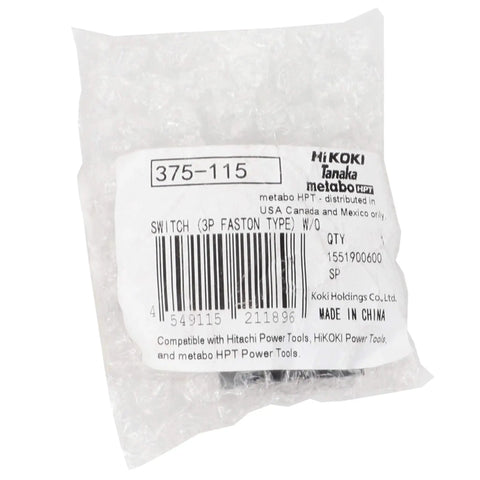 Miter Saw Replacement Switch 375115 sealed in package for Metabo HPT saw models C12FDH C12FDHSM C12RSH2M