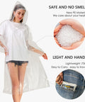 Disposable Rain Ponchos For Adults Clear And Blue 10 Pack With Hood Waterproof Lightweight Tear Resistant One Size Fits Most