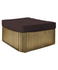 Customizable 18 Oz Waterproof Hot Tub Cover With Elastic Hem For Snug Fit, Weather Resistant Outdoor Square Spa Cover In Coffee